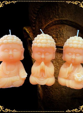 顶鼎泰牌特色手工造型蜡烛小如来佛蜡烛黄色金色