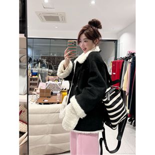 圈圈毛双面穿翻领仿皮毛一体保暖外套 冬季 蕾蕾 毛绒守护者