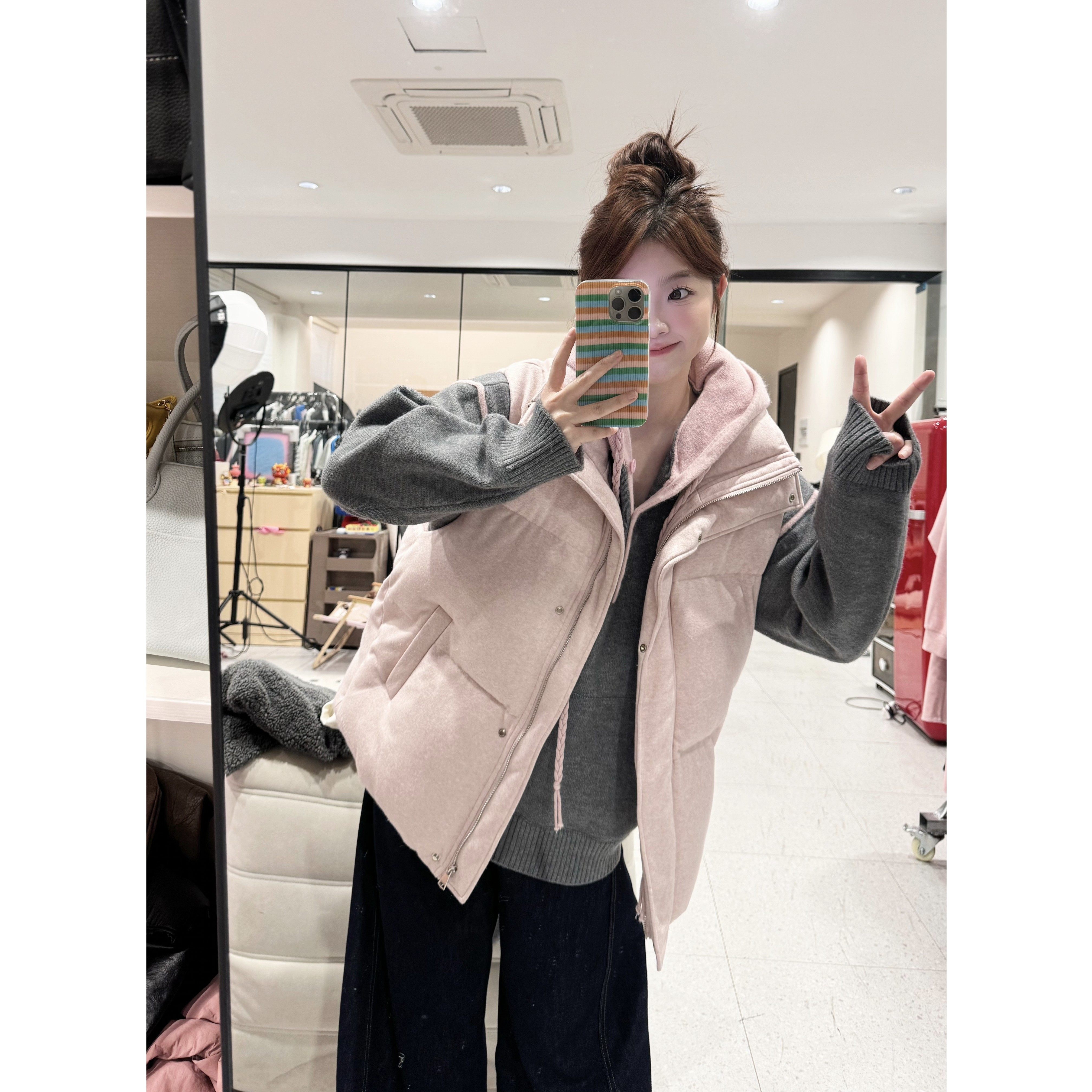 蕾蕾【小豆包！】冬季立领百搭加厚保暖马甲