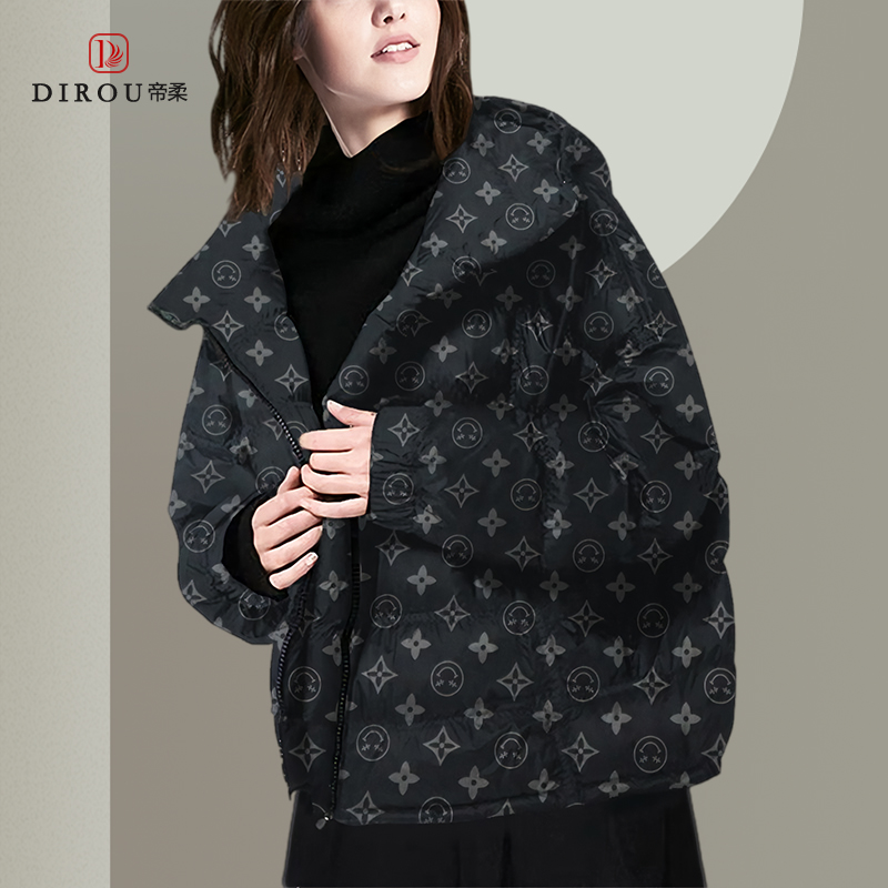 宽松显瘦印花羽绒服欧美时尚保暖