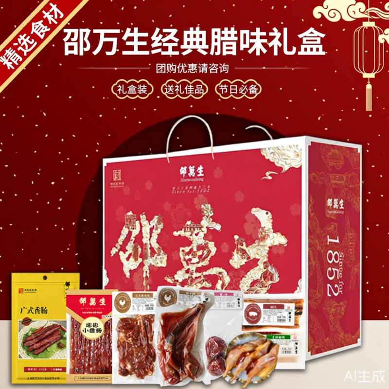 邵万生特色腊味礼盒腌腊干货礼品腊肉香肠咸肉年货大礼包春节送礼