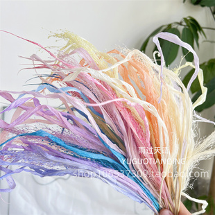 永生花喷泉草家居软装插花泉水草DIY永生花花材叶子配草造景设计