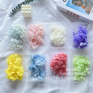 永生花绣球散装花瓣DIY材料玻璃罩亚克力盒子绣球优质A级永生绣球