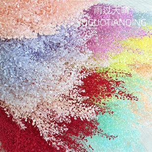 永生花翠扇干花DIY材料花材玻璃罩绿铃草绿林草家居软装造型花材