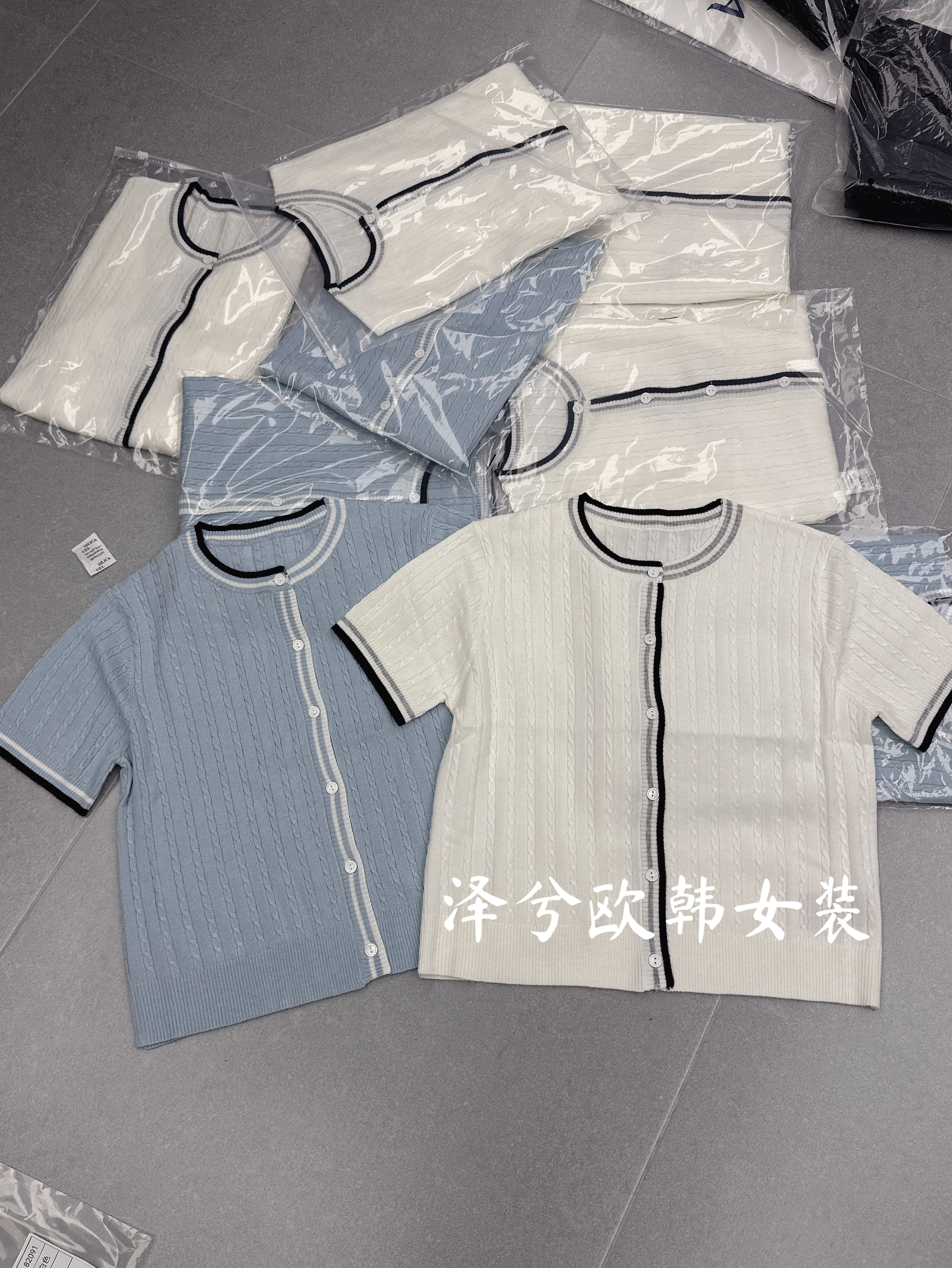 欧洲站2025新款时尚圆领短袖针织衫T恤（已断货，需要请订货）
