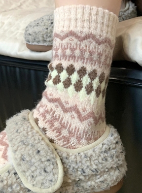 太甜系rua~费尔岛羊毛袜好温柔！每天都有人回购的款~秋冬bi入袜~