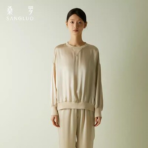 桑罗情侣真丝水洗睡衣套装可外穿