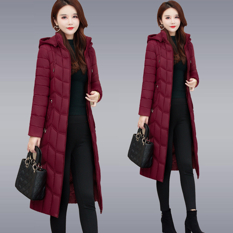 中长款过膝羽绒棉服大码外套
