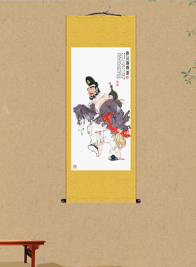 济公活佛丝绸画济颠禅师卷轴