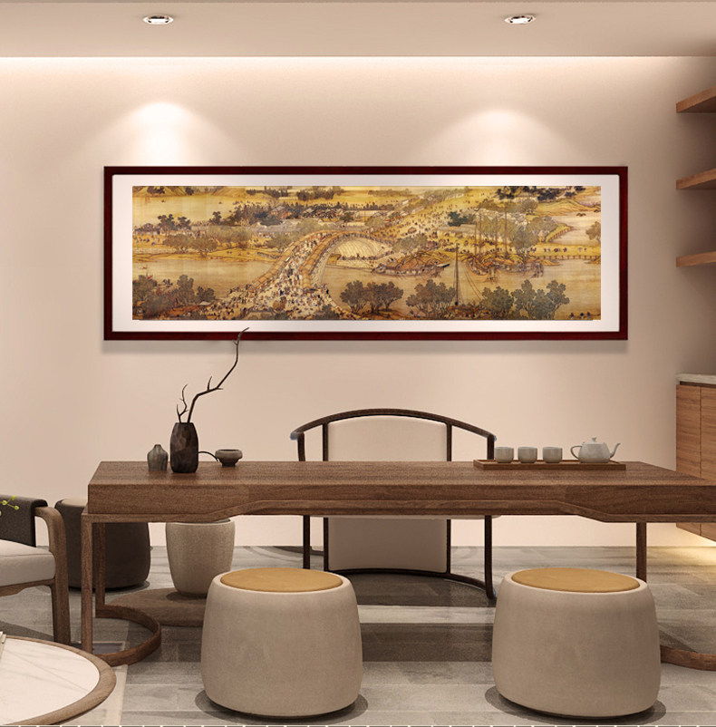 清明上河图丝绸画古字画装饰挂画国画