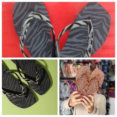 新款havaianas豹纹天鹅绒带哈瓦那人字拖女外穿防滑浴室拖鞋夹脚