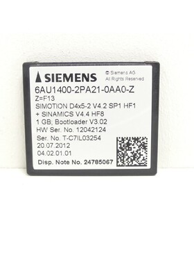 Siemens 6AU1400-2PA21-0AA0 - Z SN:T-C7IL03254 - ungebraucht!