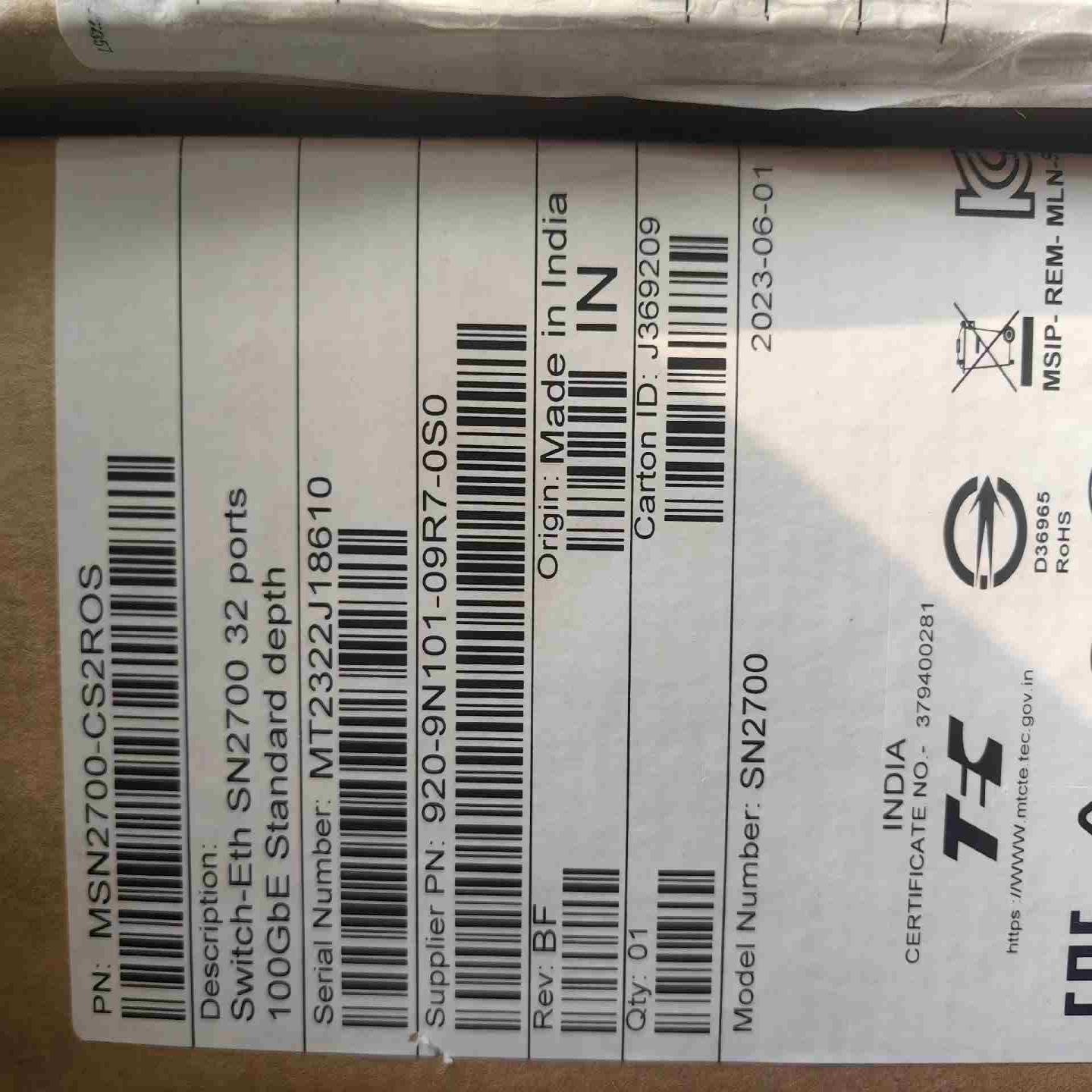 Mellanox MSN2700-CS2ROS 现议价
