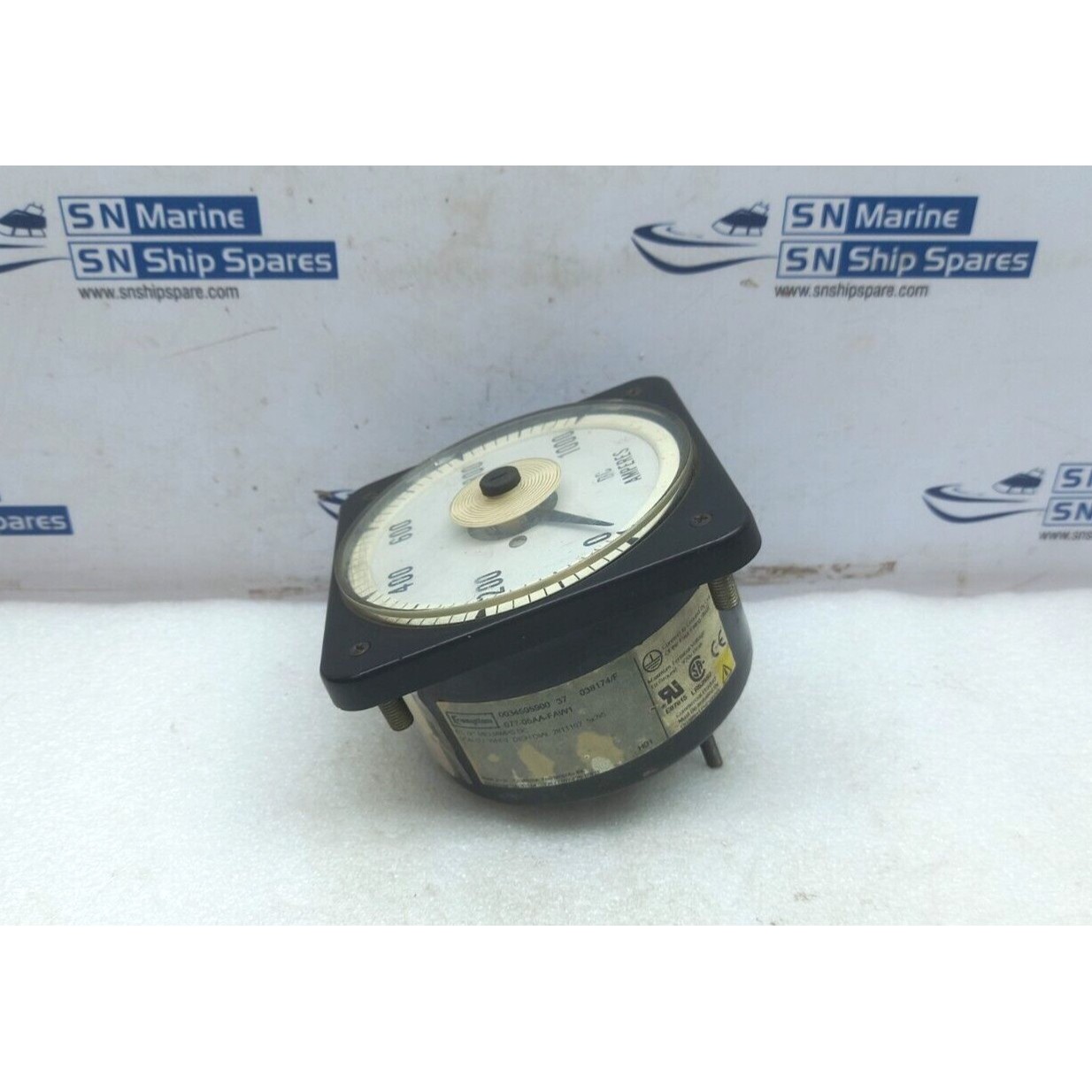 Crompton 077-05AA-FAW1 DC Amperes Panel Meter 0-1000 DC