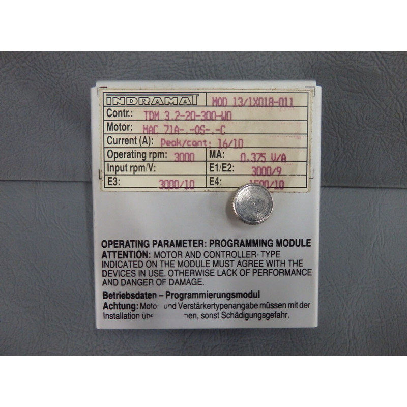 MOD131X018011 - INDRAMAT -MOD13/1X018-011/Programación Mód