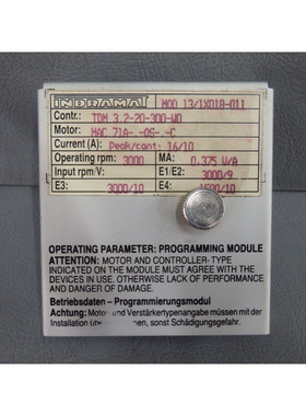 MOD131X018011 - INDRAMAT -MOD13/1X018-011/Programación Mód