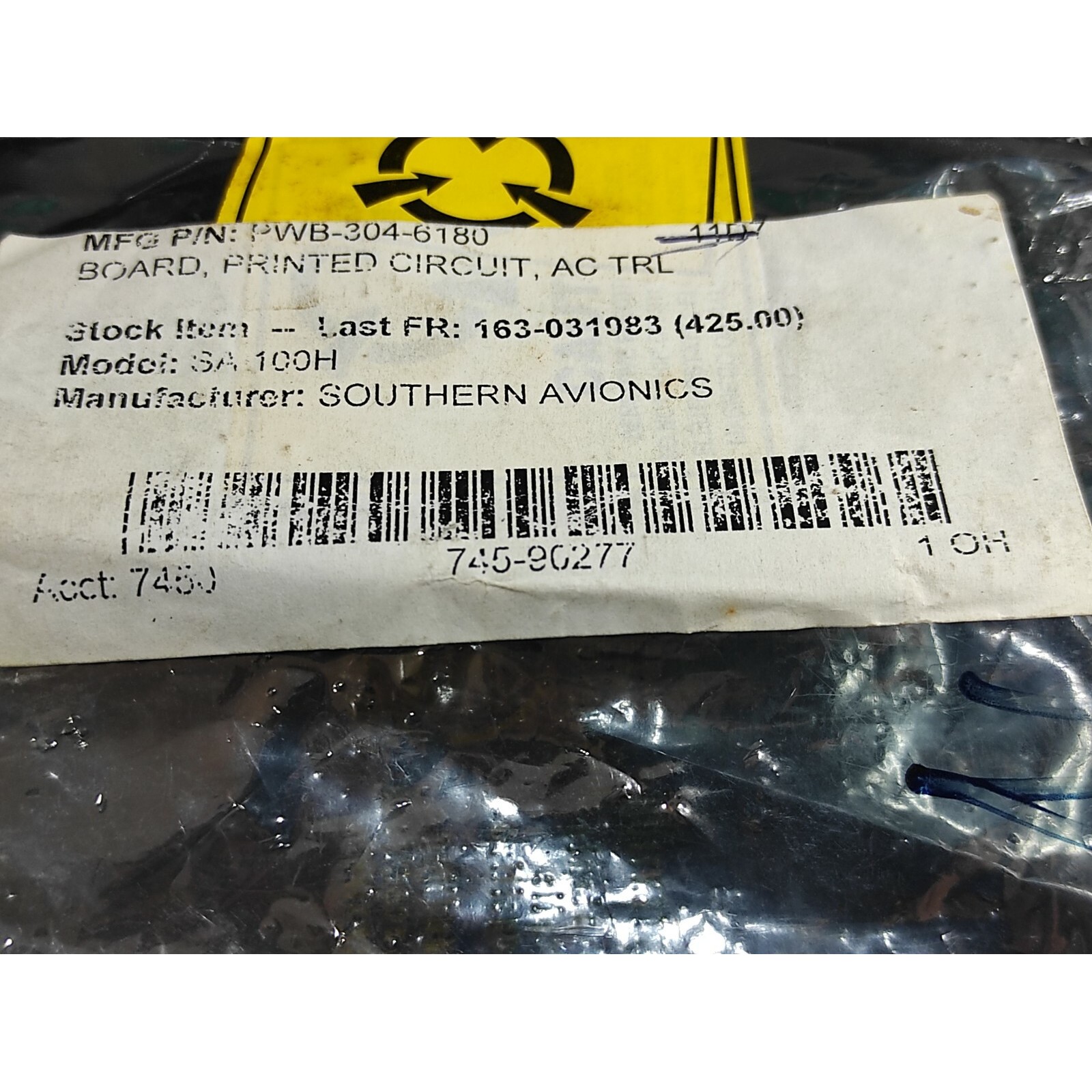 Southern Avionics PWB-304-6180 Placa de Circuito Impreso AC