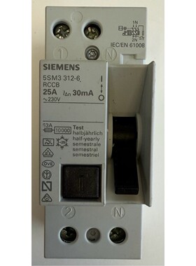 Siemens FI/LS-Schalter / 25A / 30mA / ~230V / 5SM3 312-6 RCC