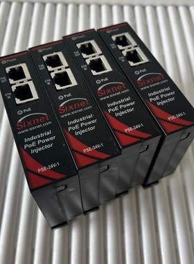 4x Sixnet EB-PSE-24V-1B Industrial PoE Power Injector