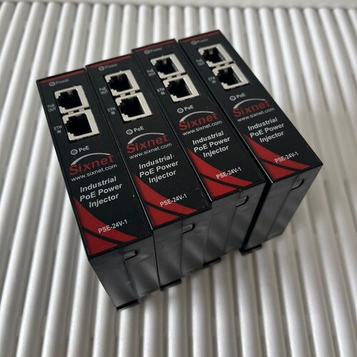 4x Sixnet EB-PSE-24V-1B Industrial PoE Power Injector