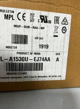 AB罗克韦尔伺服电机MPL-A1530U-EJ74A议价