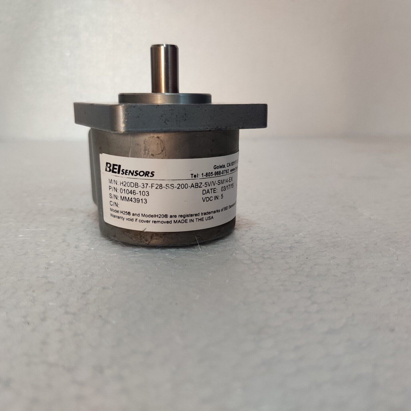 BEI SENSOR H20DB-37-F28-SS-200ABZ-5V/V-SM14-EX 旋转式增量编