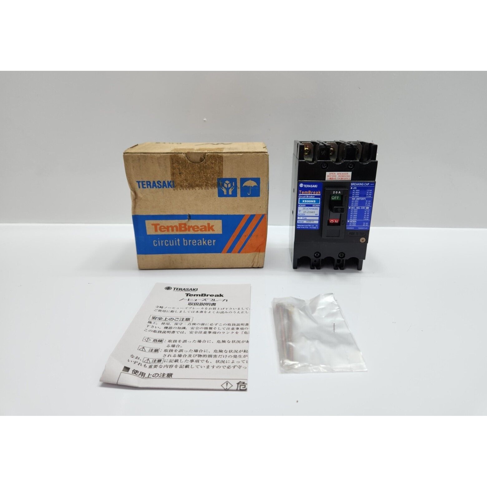 TERASAKI XS50NS TEMBREAK 3-POLE CIRCUIT BREAKER 20A
