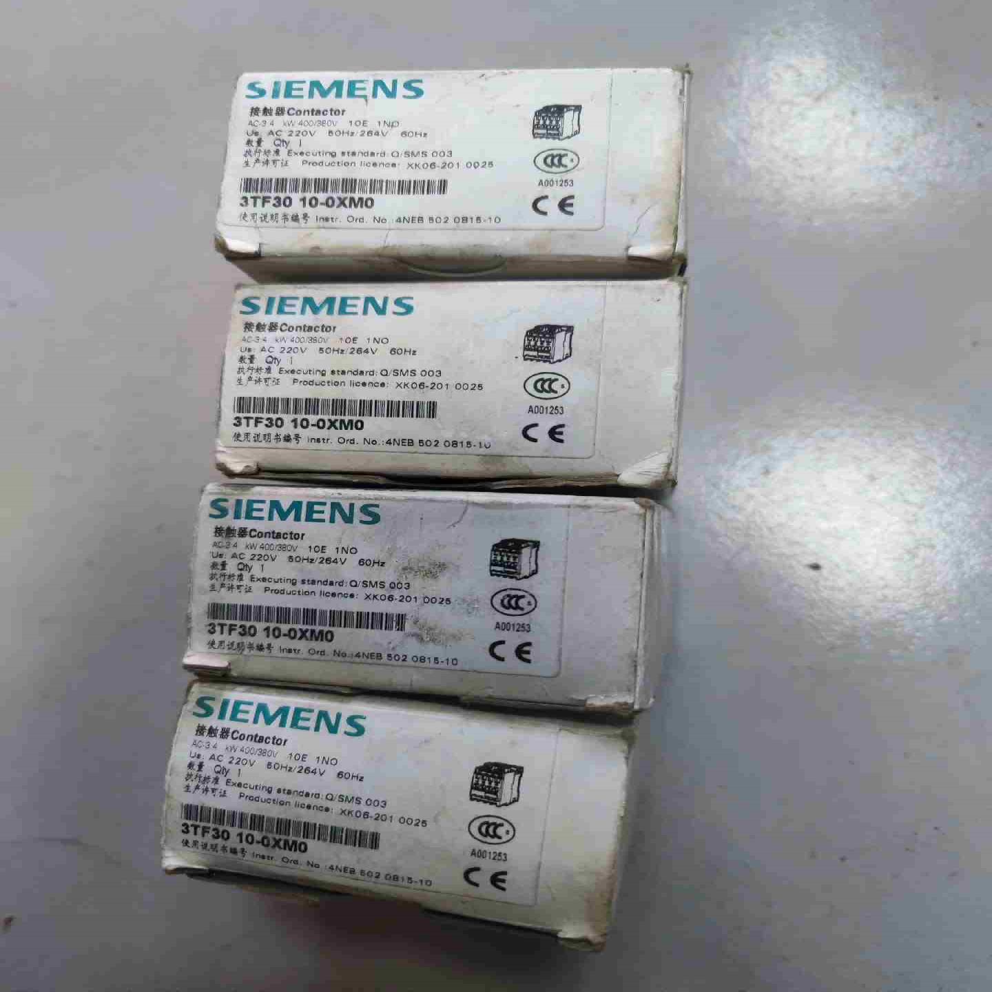 交流接触器3TF30 10－0XM0 线圈电压AC22议价