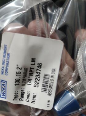 WIKA 13015 2″  07MPa压力表 正议价