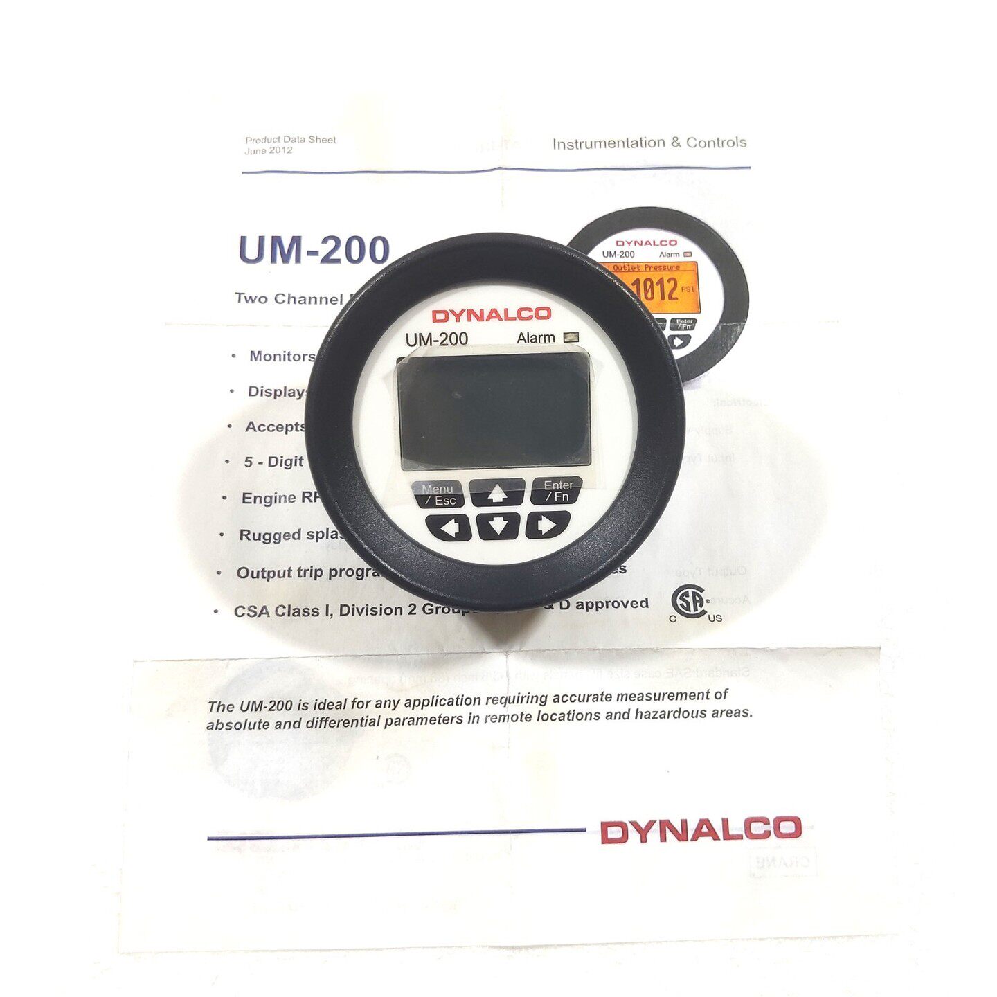 DYNALCO 控制两个通道监视器/W 不同 TACHOMETER 小时计 UM-200