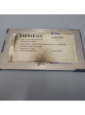 6FC52504BX304AH3 - SIEMENS - 6FC5250-4BX30-4AH3 / Karte PC S