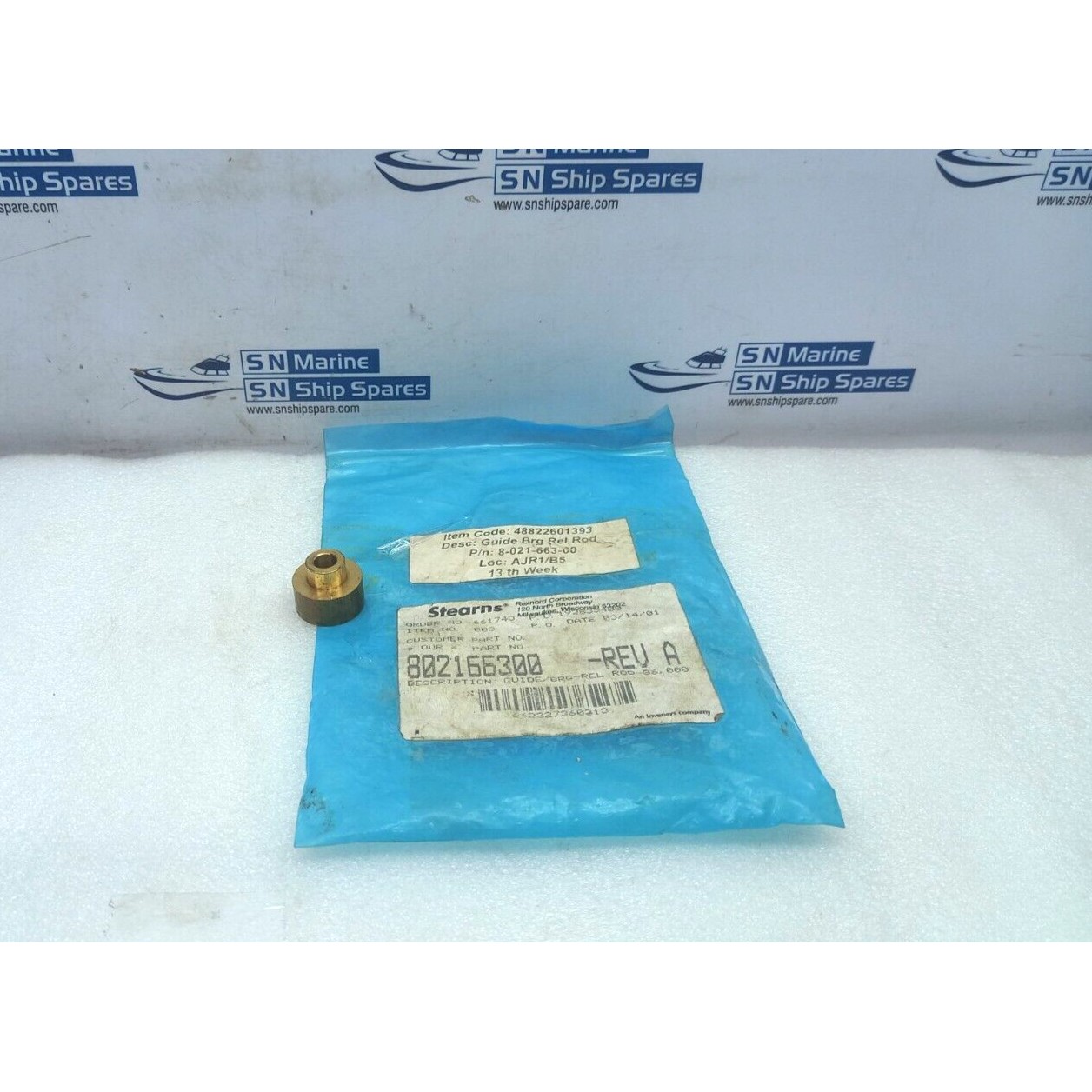 Stearns 802166300 GUIDE/BRG-REL ROD-86 REV A Invensys Compan