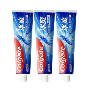 高露洁冰爽牙膏三重薄荷极地冰爽科技劲爽清新清洁口腔含氟化钠