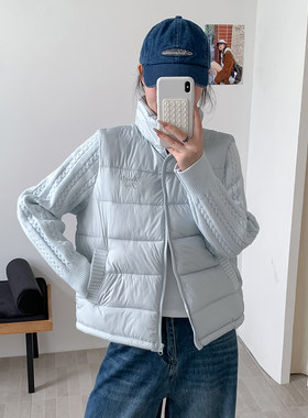 棉服女款冬季2026年新款针织袖拼接棉衣韩系超好看小个子棉袄外套