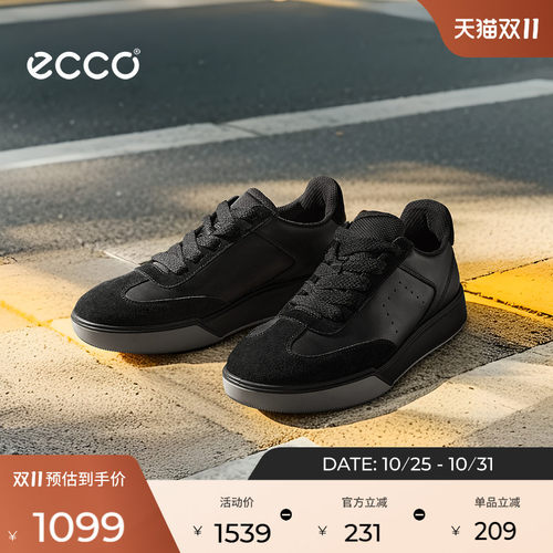 ECCO爱步休闲鞋 秋季时尚德训鞋T头鞋休闲板鞋 街头球鞋539834