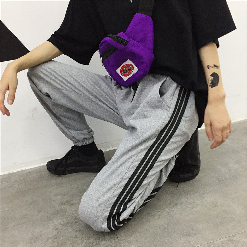 Korea studios. the republic of korea Retro Classic style Versatile grey Three bars Beam feet trousers 19ss Men and women sectionin the Men's clothing, Casual pants  category - from Buy2taobao.com to provide professional Taobao agent buy service