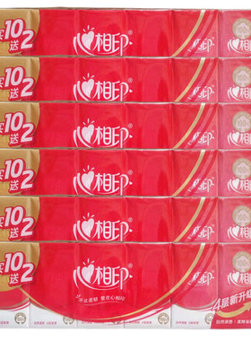 新疆包邮心相印N210小包纸手帕干湿两用便携清香型4层9片*12包/条