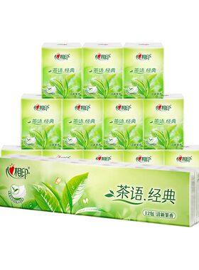 心相印手帕纸茶语4层7片*12包/条