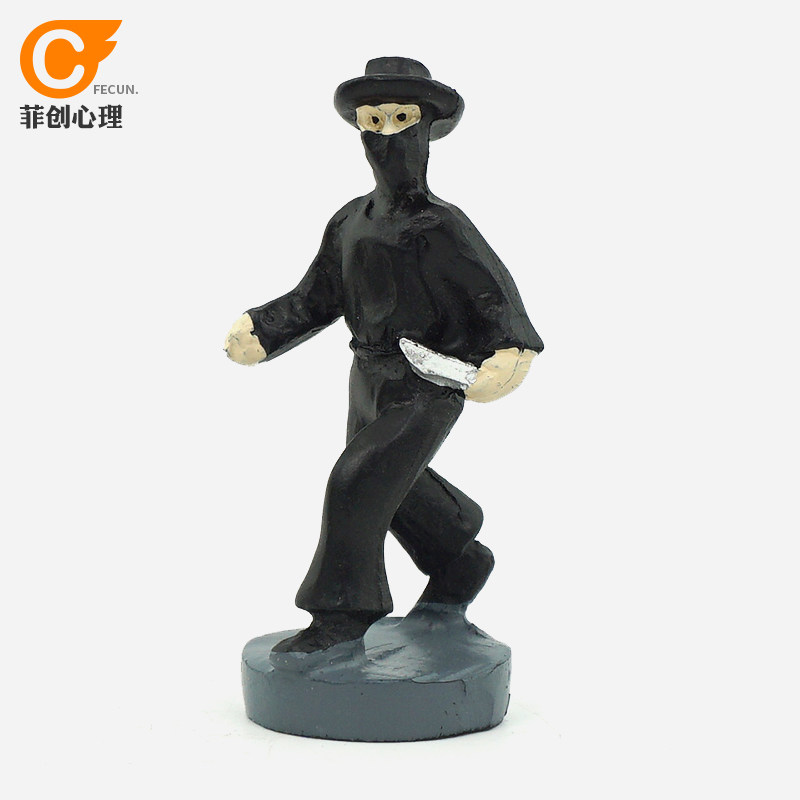 菲创心理咨询室沙盘沙游戏儿童新品玩具饰品沙具人物模拟蒙面歹徒