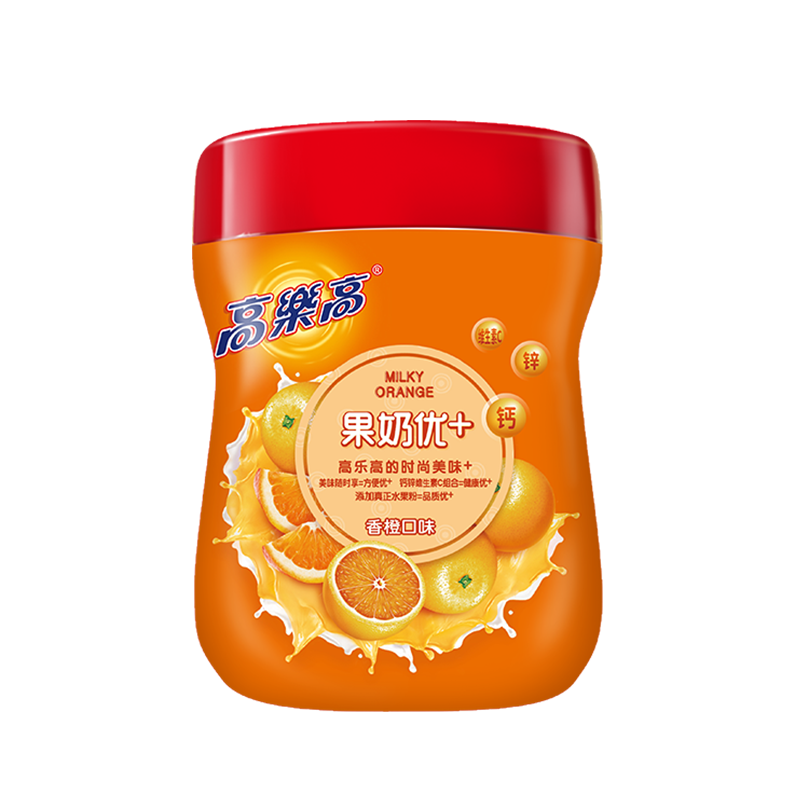 高乐高果奶优+350g香橙味果珍果汁粉速溶冲饮固体饮料