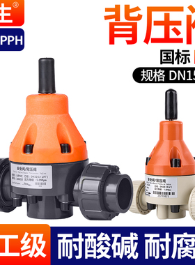 戎生UPVC背压阀PPH安全阀泄压阀pvc管塑料安全阀背压阀安全单向阀