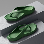 潮流户外穿厚底夹脚凉拖简约夹拖沙滩鞋 透气防滑人字拖男夏季 拖鞋