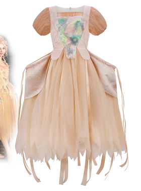 Wednesday2星期三2儿童小狼女依妮德cosplay女童晚礼服裙cos服装