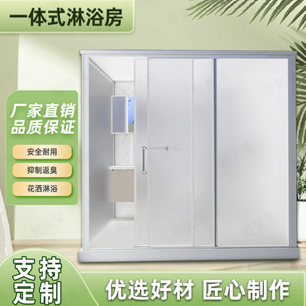 定制整体淋浴房全封闭式洗澡间室内家用豪华酒店定做一体式卫生间