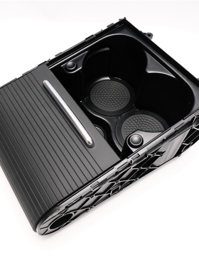 适用新老CC迈腾B6B7百叶帘水杯架前扶手箱深浅米黑棕灰色饮料杯架