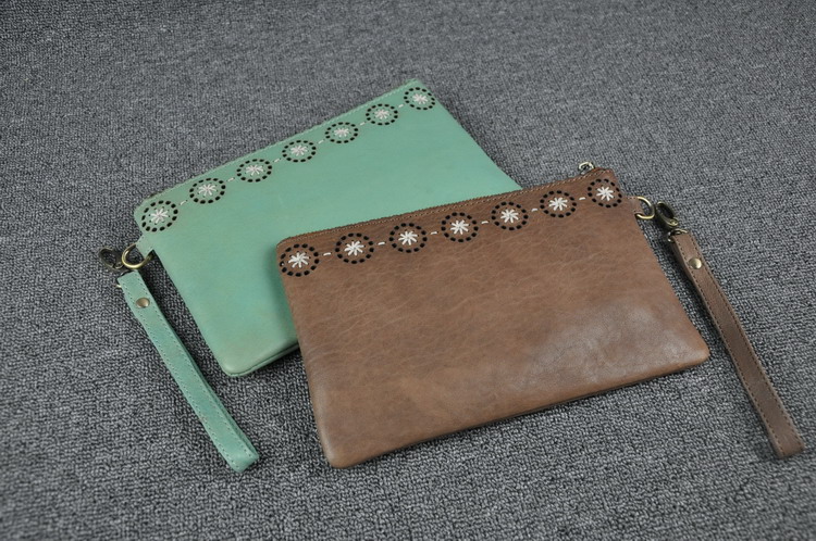 民族风编制手腕带真皮女包