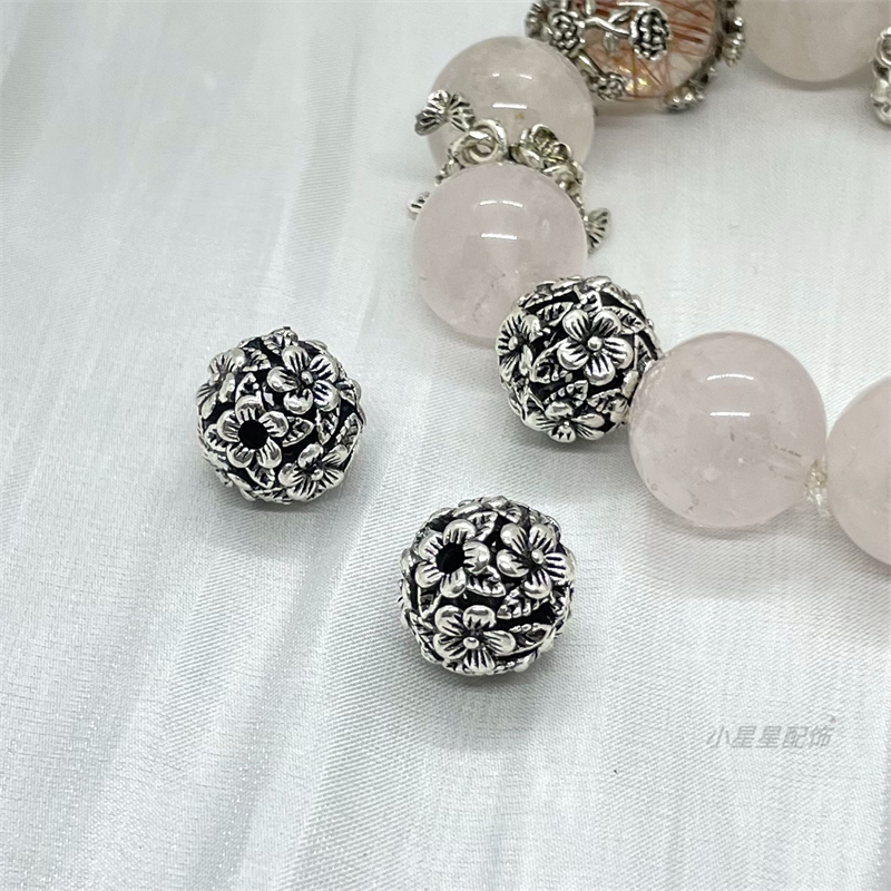 水晶个性diy配件合金蝴蝶花隔珠