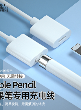 适用Apple苹果pencil转接头一代笔帽iPad触控笔笔套ipencil充电器二代保护套Applepencil充电线平板笔尖C021