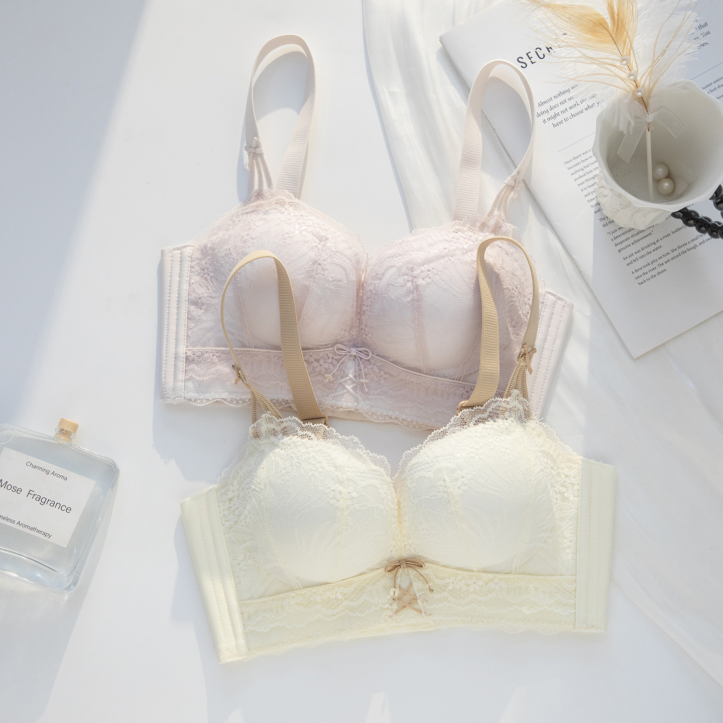 新品无磁加厚舒适小胸聚拢AA内衣无钢圈防外扩文胸女士文胸胸罩