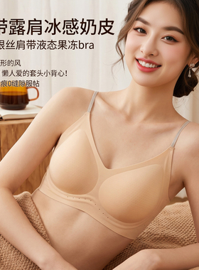 无痕舒适裸感小胸聚拢显大AA内衣女无钢圈收副乳文胸女胸罩粉底液